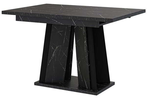 MebleMWM Stół rozkładany DOHA | 120-160x80 | Czarny marmur