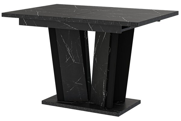 MebleMWM Stół rozkładany DOHA 2 | 120-160x80 | Czarny marmur
