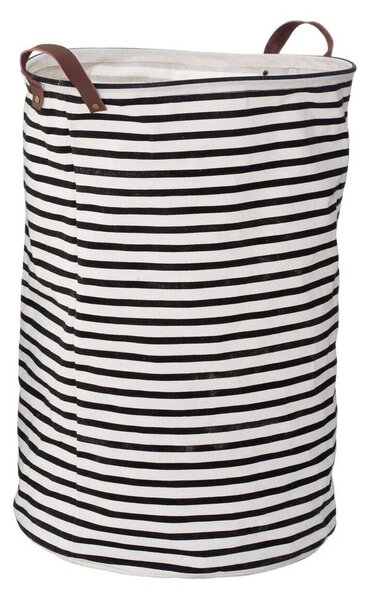 Czarno-biały tekstylny kosz na pranie 54 l Stripe – Premier Housewares