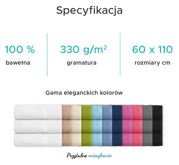 Ręcznik CLARYSSE ELEGANCE 60x110 cm ciemnoniebieski, 100% bawełna