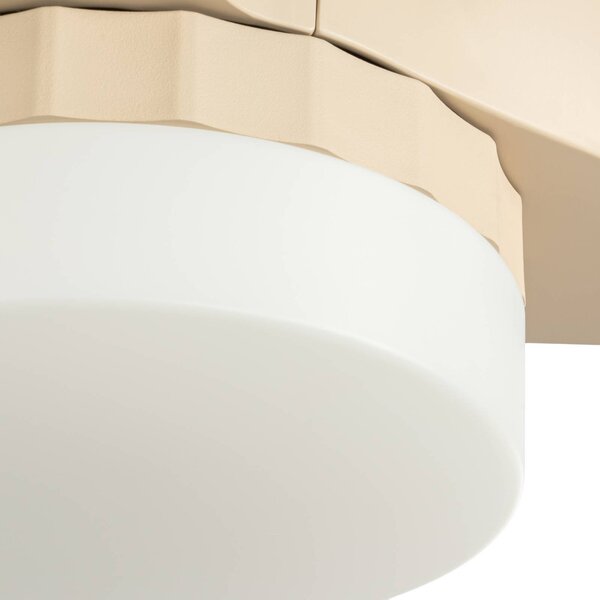 Wentylator sufitowy LED Lucande Novri, beżowy, Ø 132 cm, CCT Novri, kremowy / amber, salon / jadalnia, nowoczesny