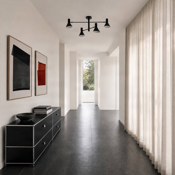 Lampa sufitowa Milia NOLA, możliwość ściemniania, czarny, salon / jadalnia, metal