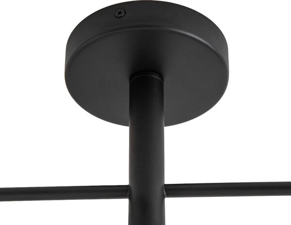 Lampa sufitowa Milia NOLA, możliwość ściemniania, czarny, salon / jadalnia, metal