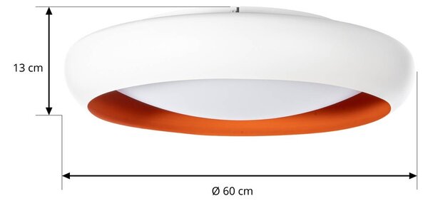 Lampa sufitowa Serava Lindby, możliwość ściemniania, biały / opal, salon / jadalnia, tworzywo sztuczne, nowoczesny