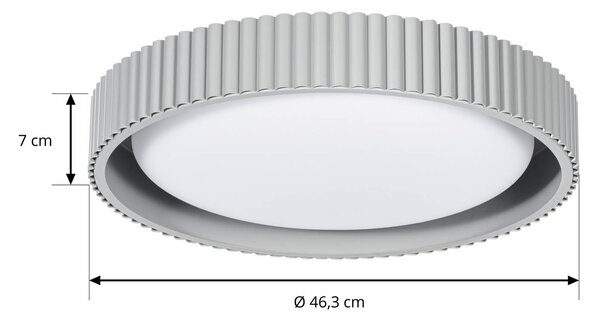 Lampa sufitowa Colbie Lindby, możliwość ściemniania, aluminiowy / szary / cynkowy, salon / jadalnia, młodzieżowy