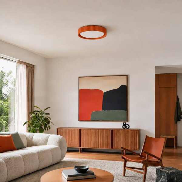 Lampa sufitowa Colbie Lindby, możliwość ściemniania, żółty / pomarańczowy, salon / jadalnia, młodzieżowy