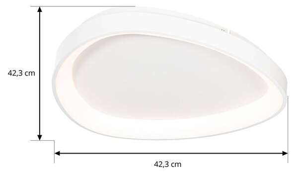 Lampa sufitowa Triangulo Lindby, możliwość ściemniania, biały / opal, salon / jadalnia, tworzywo sztuczne, nowoczesny