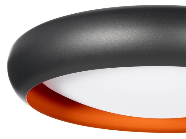 Lampa sufitowa Serava Lindby, możliwość ściemniania, czarny, salon / jadalnia, tworzywo sztuczne, nowoczesny