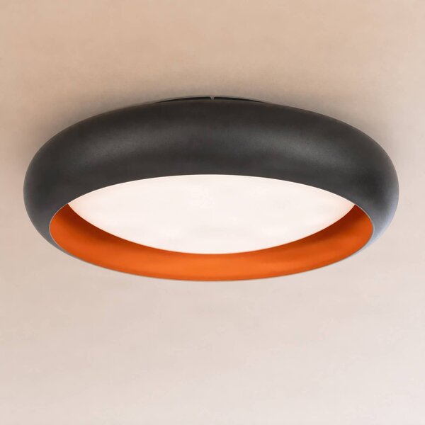 Lampa sufitowa Serava Lindby, możliwość ściemniania, czarny, salon / jadalnia, tworzywo sztuczne, nowoczesny
