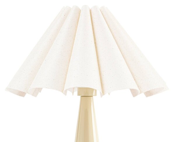 Lampa stołowa Lotte Lindby, biały / opal, salon / jadalnia, tkanina / materiał / jedwab, nowoczesny