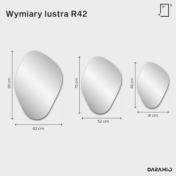 Lustro ze złotą taflą Pure R42
