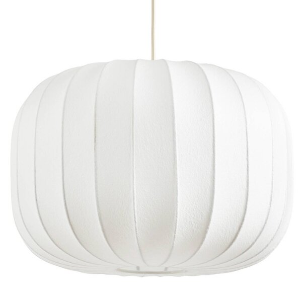 Lampa wisząca Bridget Lucande, możliwość ściemniania, biały / opal, salon / jadalnia, tkanina / materiał / jedwab, skandynawski