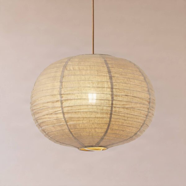 Lampa wisząca Autumn Lindby, możliwość ściemniania, aluminiowy / szary / cynkowy, salon / jadalnia, tkanina / materiał / jedwab, skandynawski