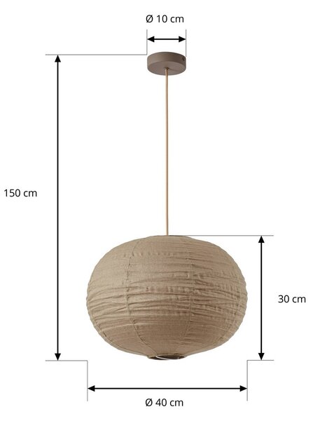 Lampa wisząca Autumn Lindby, możliwość ściemniania, aluminiowy / szary / cynkowy, salon / jadalnia, tkanina / materiał / jedwab, skandynawski