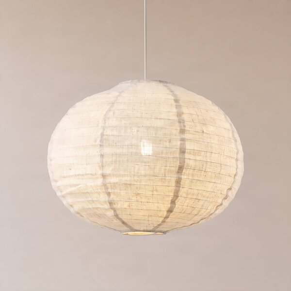 Lampa wisząca Autumn Lindby, możliwość ściemniania, kremowy / amber, salon / jadalnia, tkanina / materiał / jedwab, skandynawski