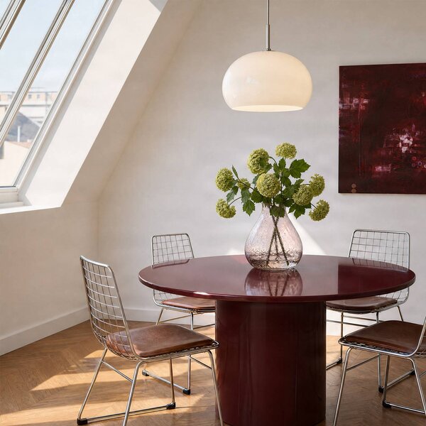 Lampa wisząca Owen NOLA, możliwość ściemniania, biały / opal, salon / jadalnia, szkło, nowoczesny