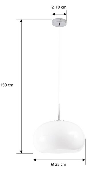 Lampa wisząca Owen NOLA, możliwość ściemniania, biały / opal, salon / jadalnia, szkło, nowoczesny