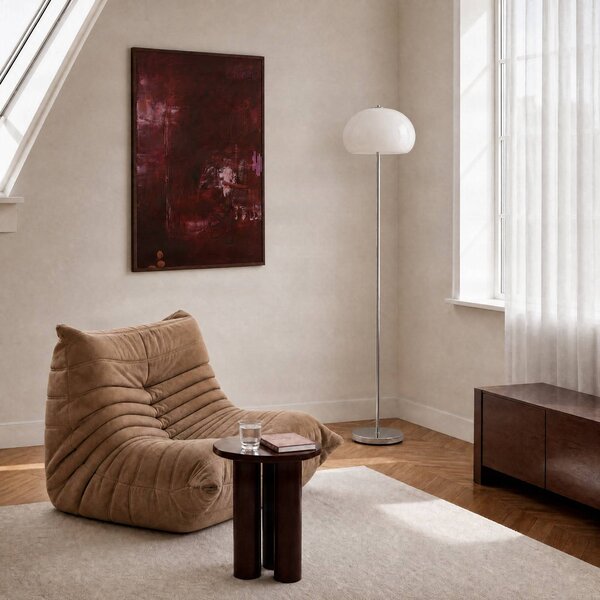 Lampa stojąca Owen NOLA, biały / opal, salon / jadalnia, szkło, nowoczesny