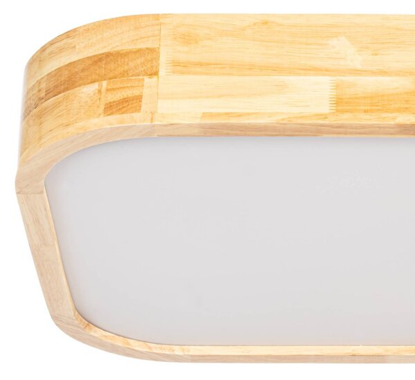 Lampa sufitowa Tanju Lindby, możliwość ściemniania, jasne drewno, salon / jadalnia, drewno