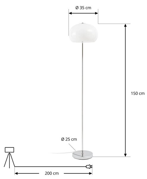 Lampa stojąca Owen NOLA, biały / opal, salon / jadalnia, szkło, nowoczesny