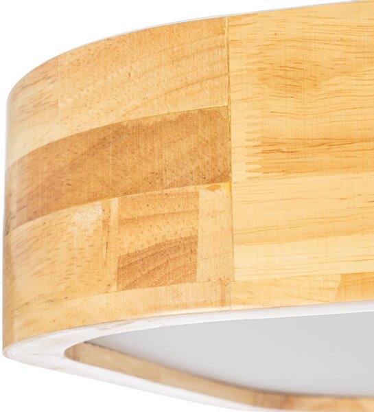 Lampa sufitowa Tanju Lindby, możliwość ściemniania, jasne drewno, salon / jadalnia, drewno