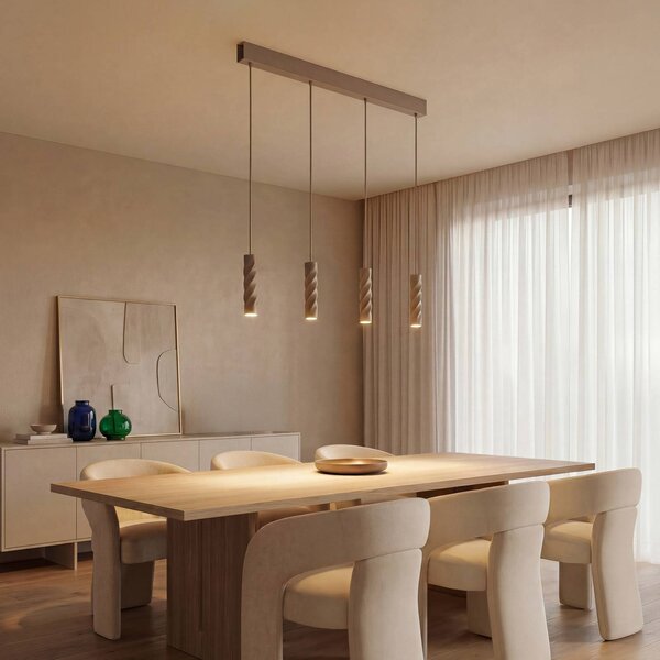 OSRAM Lampa wisząca Decor Twirl, możliwość ściemniania, kremowy / amber, salon / jadalnia, metal, nowoczesny