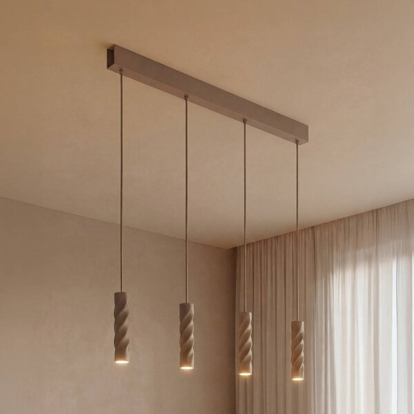 OSRAM Lampa wisząca Decor Twirl, możliwość ściemniania, kremowy / amber, salon / jadalnia, metal, nowoczesny