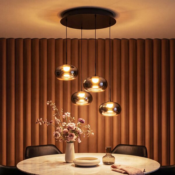 OSRAM Lampa wisząca Decor Satellite, możliwość ściemniania, aluminiowy / szary / cynkowy, salon / jadalnia, szkło, nowoczesny