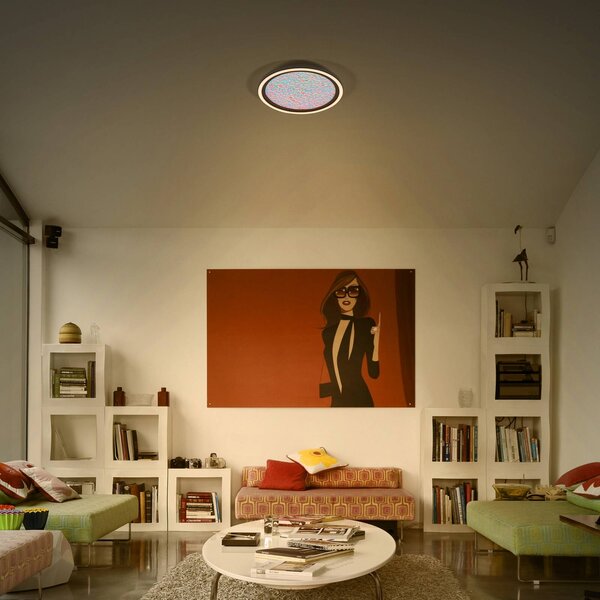 OSRAM Lampa sufitowa Orbis Iridy, czarny, salon / jadalnia, metal, nowoczesny