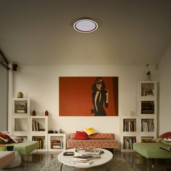 OSRAM Lampa sufitowa Orbis Iridy, czarny, salon / jadalnia, metal, nowoczesny