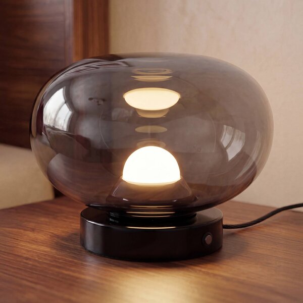 OSRAM Lampa stołowa Decor Satellite, możliwość ściemniania, aluminiowy / szary / cynkowy, salon / jadalnia, szkło, nowoczesny