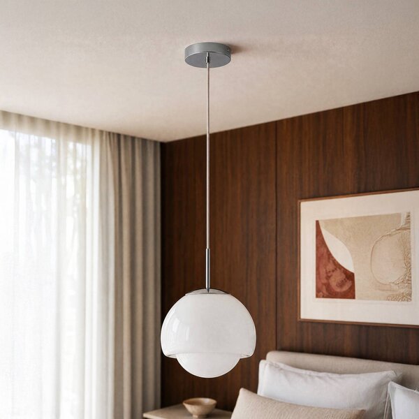 OSRAM Lampa wisząca Decor Dome, możliwość ściemniania, biały / opal, salon / jadalnia, metal, nowoczesny