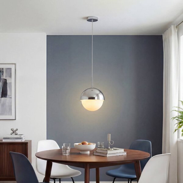 OSRAM Lampa wisząca Decor Dome, możliwość ściemniania, chromowy / srebrny, salon / jadalnia, metal, nowoczesny