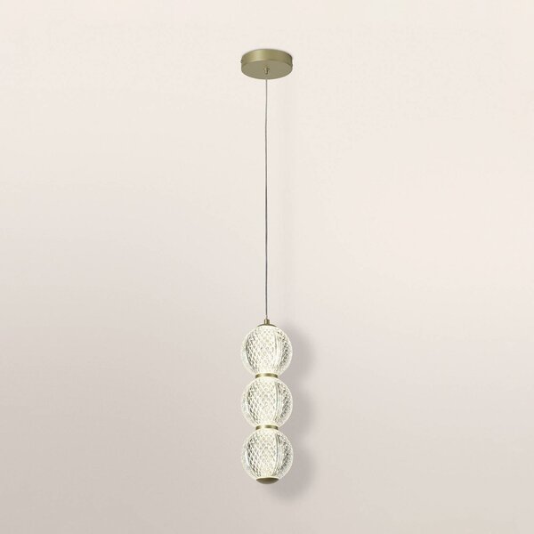 OSRAM Lampa wisząca Decor Xstal, mosiężny / złoty, salon / jadalnia, szkło, nowoczesny