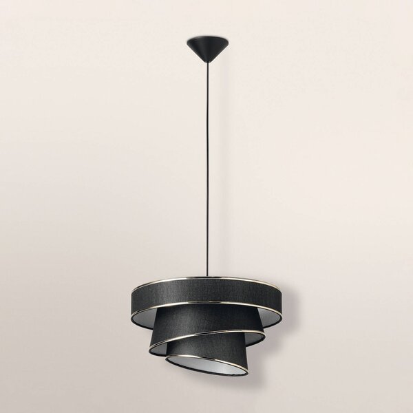 OSRAM Lampa wisząca Decor Glittey, możliwość ściemniania, aluminiowy / szary / cynkowy, salon / jadalnia, tkanina / materiał / jedwab, nowoczesny