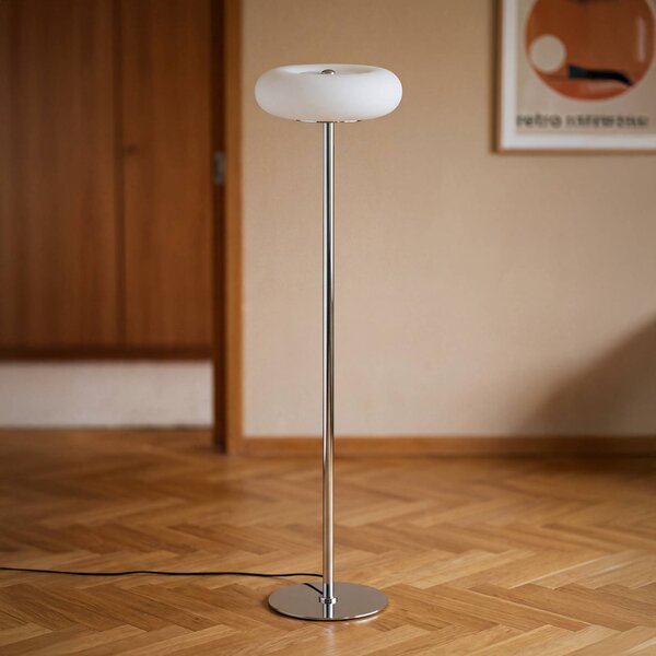 OSRAM Lampa stojąca Decor Lunea, możliwość ściemniania, biały / opal, salon / jadalnia, metal, nowoczesny