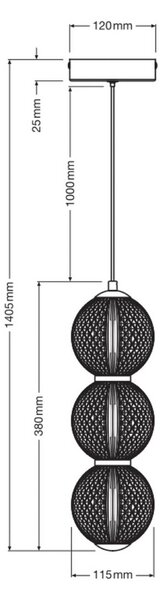OSRAM Lampa wisząca Decor Xstal, mosiężny / złoty, salon / jadalnia, szkło, nowoczesny