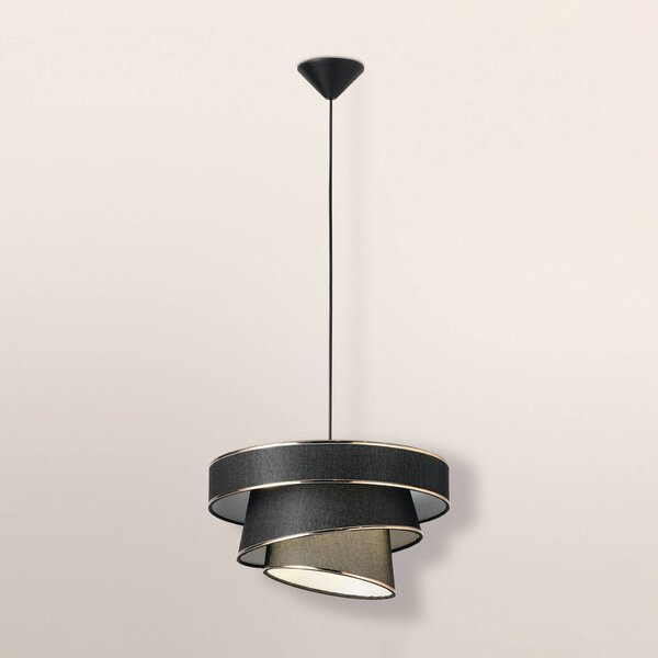 OSRAM Lampa wisząca Decor Glittey, możliwość ściemniania, aluminiowy / szary / cynkowy, salon / jadalnia, tkanina / materiał / jedwab, nowoczesny