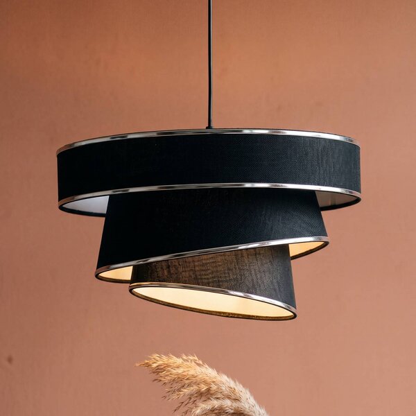 OSRAM Lampa wisząca Decor Glittey, możliwość ściemniania, aluminiowy / szary / cynkowy, salon / jadalnia, tkanina / materiał / jedwab, nowoczesny