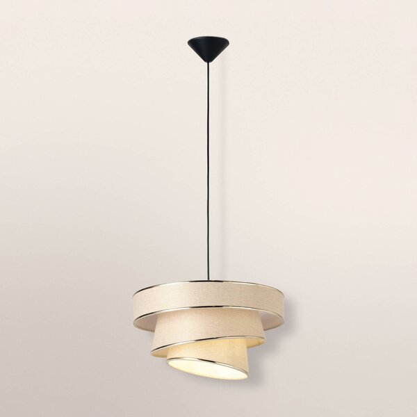 OSRAM Lampa wisząca Decor Glittey, możliwość ściemniania, kremowy / amber, salon / jadalnia, tkanina / materiał / jedwab, nowoczesny