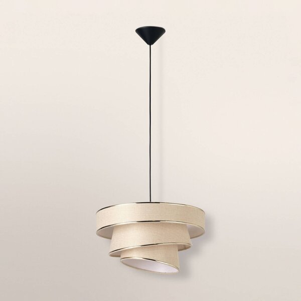 OSRAM Lampa wisząca Decor Glittey, możliwość ściemniania, kremowy / amber, salon / jadalnia, tkanina / materiał / jedwab, nowoczesny