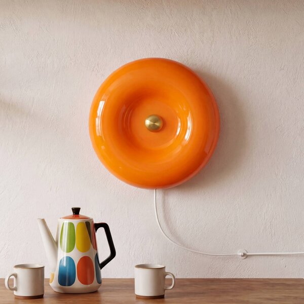 OSRAM Kinkiet Decor Lunea, możliwość ściemniania, żółty / pomarańczowy, salon / jadalnia, szkło, nowoczesny