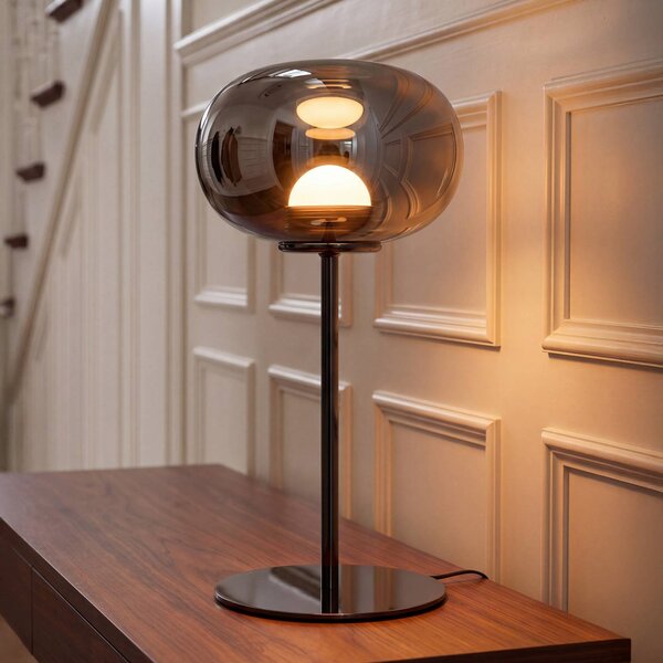 OSRAM Lampa stołowa Decor Satellite, możliwość ściemniania, aluminiowy / szary / cynkowy, salon / jadalnia, szkło, nowoczesny