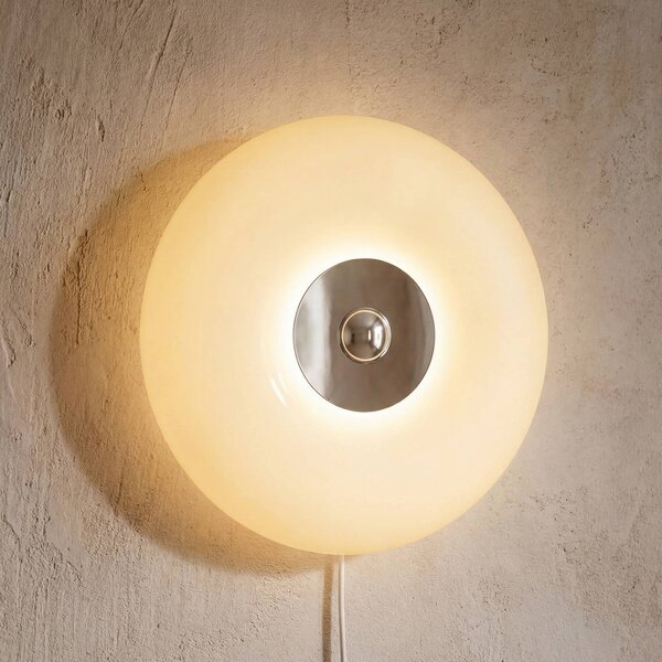 OSRAM Kinkiet Decor Lunea, możliwość ściemniania, biały / opal, salon / jadalnia, szkło, nowoczesny