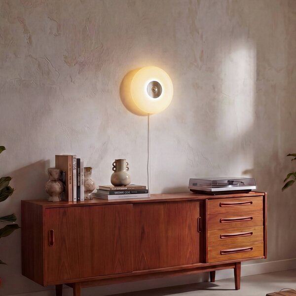 OSRAM Kinkiet Decor Lunea, możliwość ściemniania, biały / opal, salon / jadalnia, szkło, nowoczesny