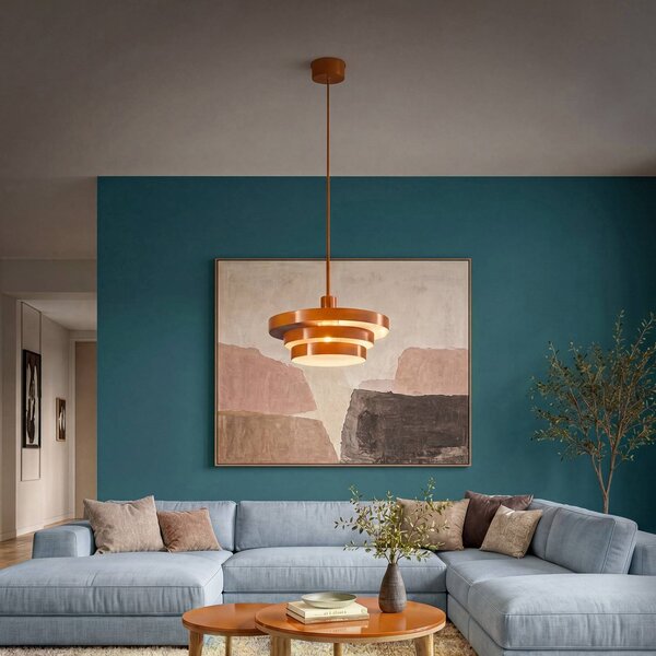 OSRAM Lampa wisząca Decor Layer, możliwość ściemniania, żółty / pomarańczowy, salon / jadalnia, metal, nowoczesny