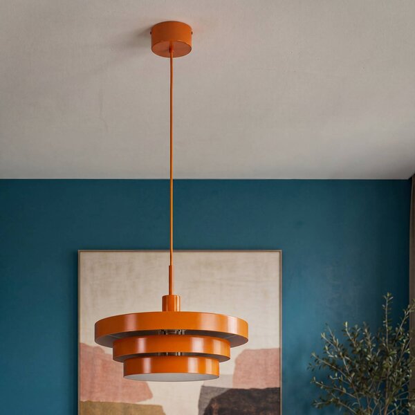 OSRAM Lampa wisząca Decor Layer, możliwość ściemniania, żółty / pomarańczowy, salon / jadalnia, metal, nowoczesny