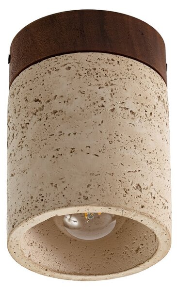 Lampa Sufitowa Lucande, Carlotta, ściemnialny, beżowy, salon, beton, nowoczesny