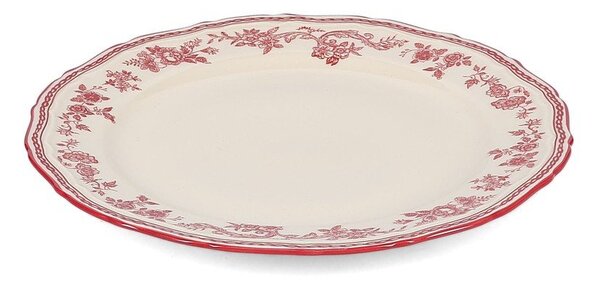 Bordowy/w kolorze kości słoniowej porcelanowy talerz deserowy ø 21,5 cm Cyril – S|P Collection
