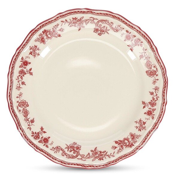 Bordowy/w kolorze kości słoniowej porcelanowy talerz deserowy ø 21,5 cm Cyril – S|P Collection